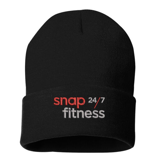 Snap Fitness - 12 Inch Knit Beanie - Red/Grey - 12 Inch Knit Beanie Thumbnail