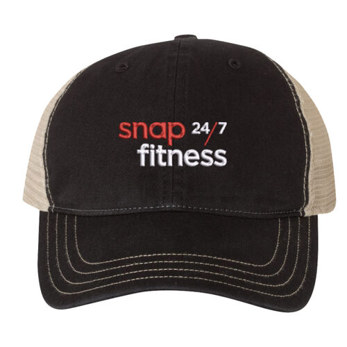 Snap Fitness - Garment-Washed Trucker Cap - Red/White Thumbnail